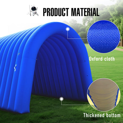 20X10x10Ft Inflatable Sports Tunnel Entrance with Blower Inflatable Tunnel Tent for Business Advertising Event Exhibition（Blue）