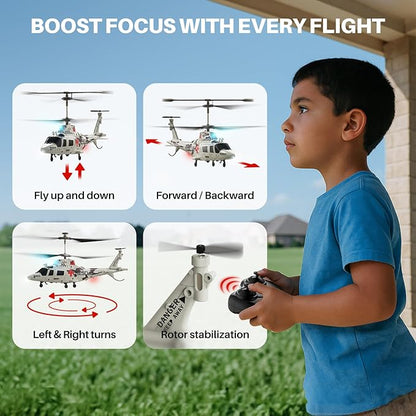 SYMA Remote Control Helicopter - S53H Rescue RC Helicopters with Upgraded Protection System Lifelike Simulation Easy to Fly Educational Toy &amp Gift for Boys Girls Beginners
