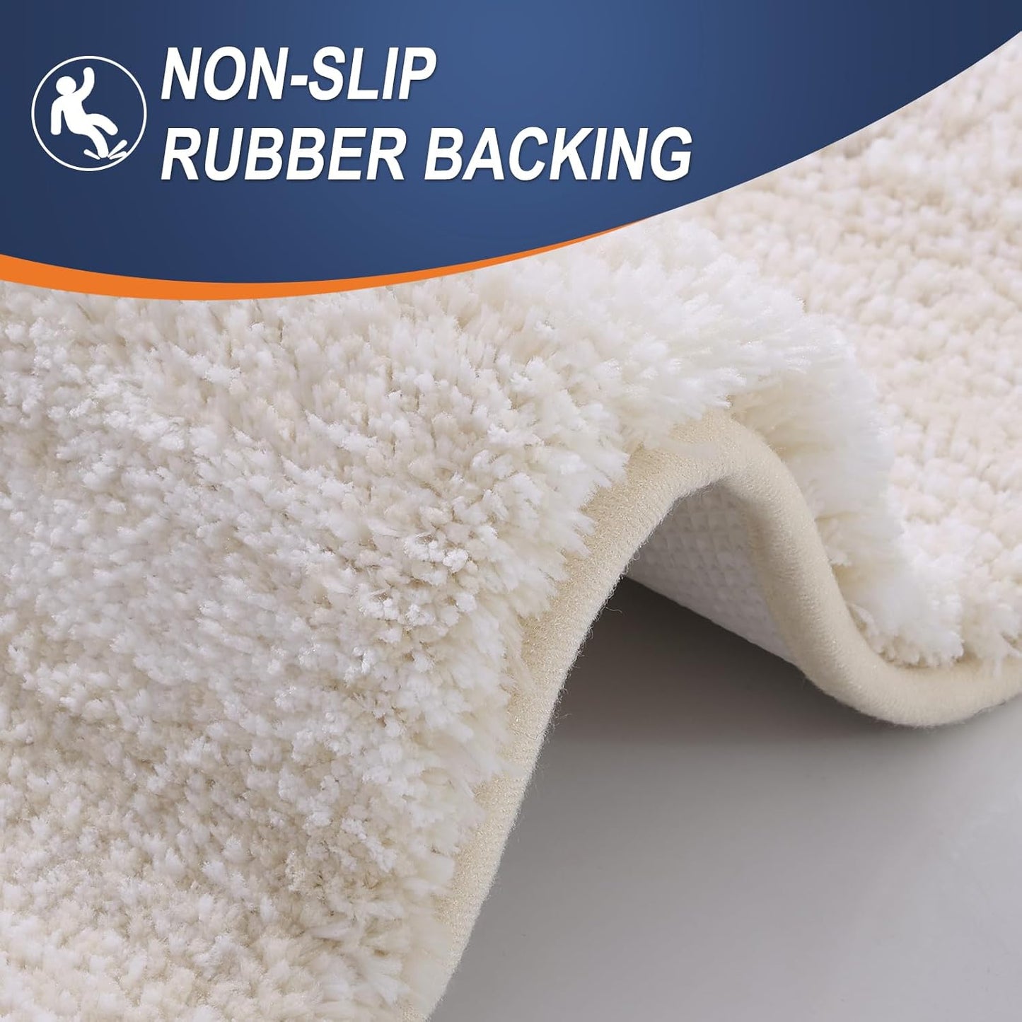 OLANLY Small Bathroom Rugs - Extra Soft Microfiber Mat 24x16 | Quick Dry & Washable, Light Beige
