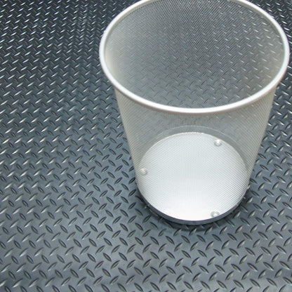 Rubber-Cal Diamond-Plate Thermoplastic Flooring - 3.5mm x 36" x 8ft - Black