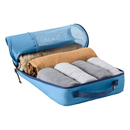Eagle Creek Pack-It Reveal Extended Stay Set - Compression Travel Packing Cubes Set - Eco-Friendly - Quick-Drying, Water-Resistant Fabric - Pack of 6 - Blue Dawn
