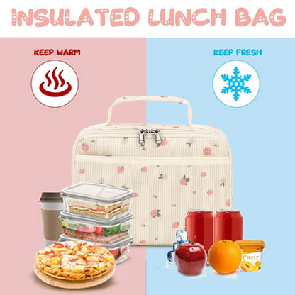 Lunch Box for Kids Girls Insulated Lunch Bags Toddler Lunch Tote Bag Thermo Picnic Cooler Bag for School Children