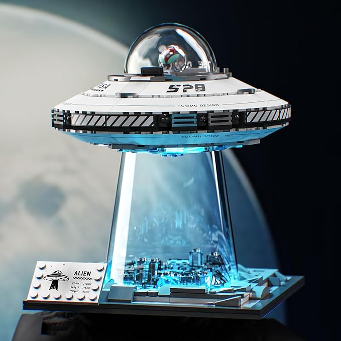 Space UFO Spaceship Building Sets Galaxy Interstellar Spaceship SetsCollection Creative Star Spaceship Building Kit for Animation Fansfor Boys and Gril Age 8-12