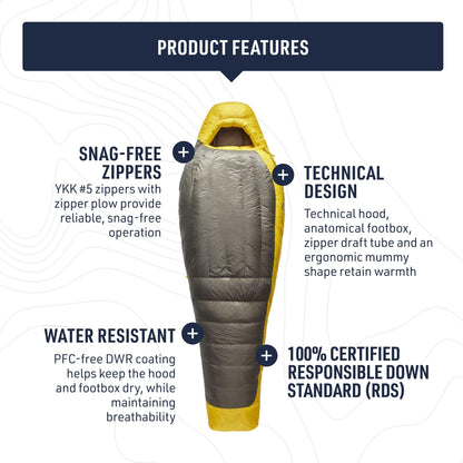 Sea to Summit Spark Ultralight Down Sleeping Bag, 15-Degree, Double