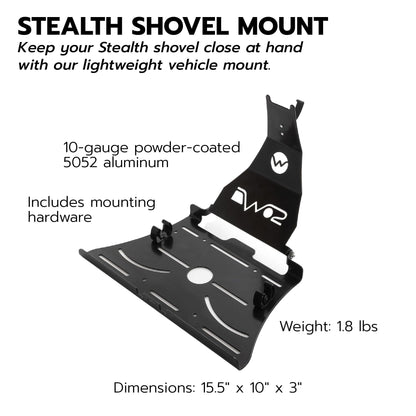 DMOS Shovel Mount - Aluminum Off-Road & Overlanding Tool Mount Clamp for Trucks, Cars, & ATVs - Stealth Shovel