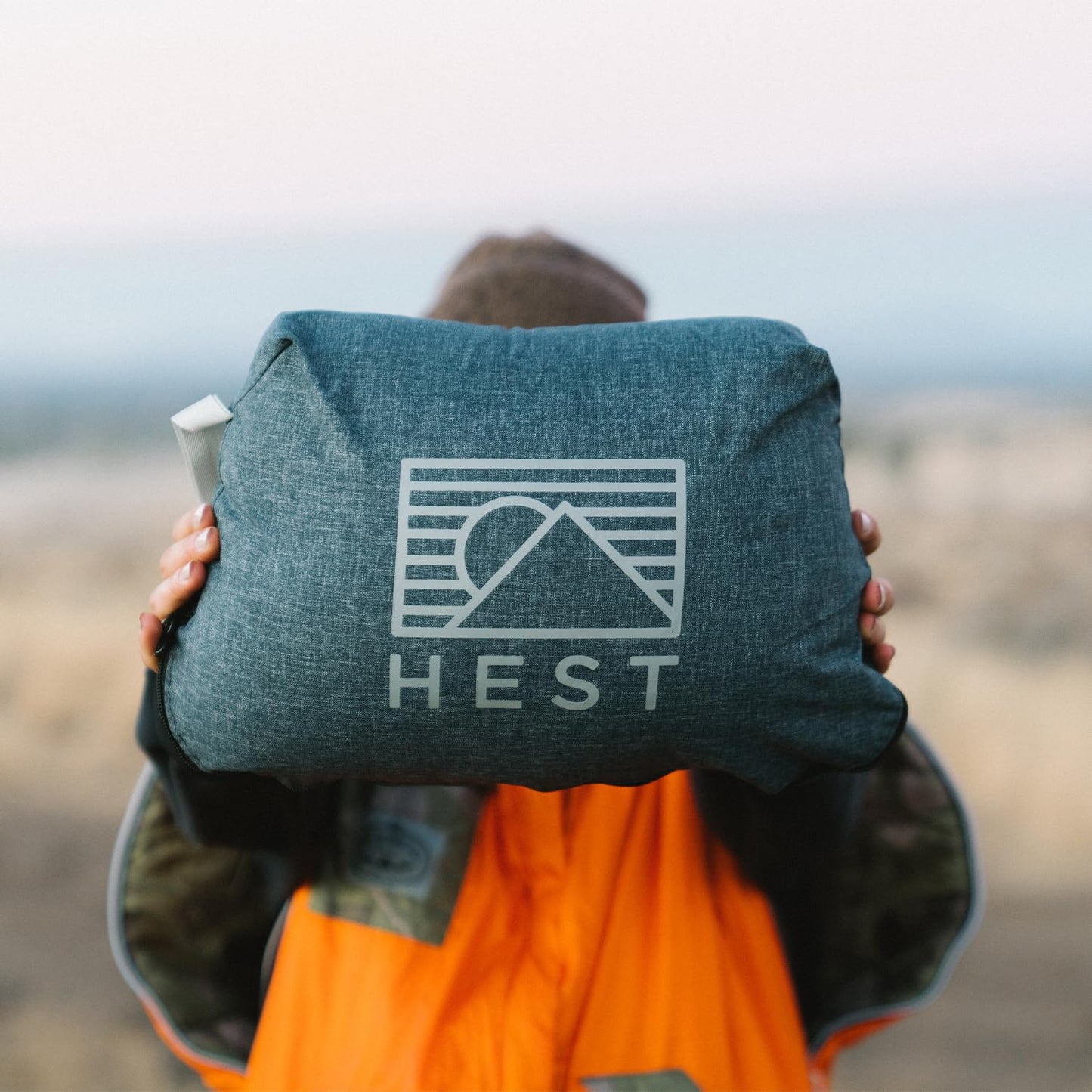 HEST Camp Pillow (Large) - Temperature Resilient Memory Foam - Essential for Camping, Backpacking, and Outdoor Adventures - Compact Packable Travel Pillow - 20" L x 26" W