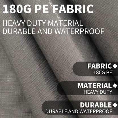 Rutile 10x20 Carport Replacement Sidewall, 180G PE Waterproof & UV Protected Sidewall Cover (Gray, Sidewall kit Panel Set of 4 with Mesh Windows)
