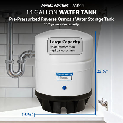 APEC TANK-14 14 Gallon Pre-pressurized Reverse Osmosis Water Storage Tank