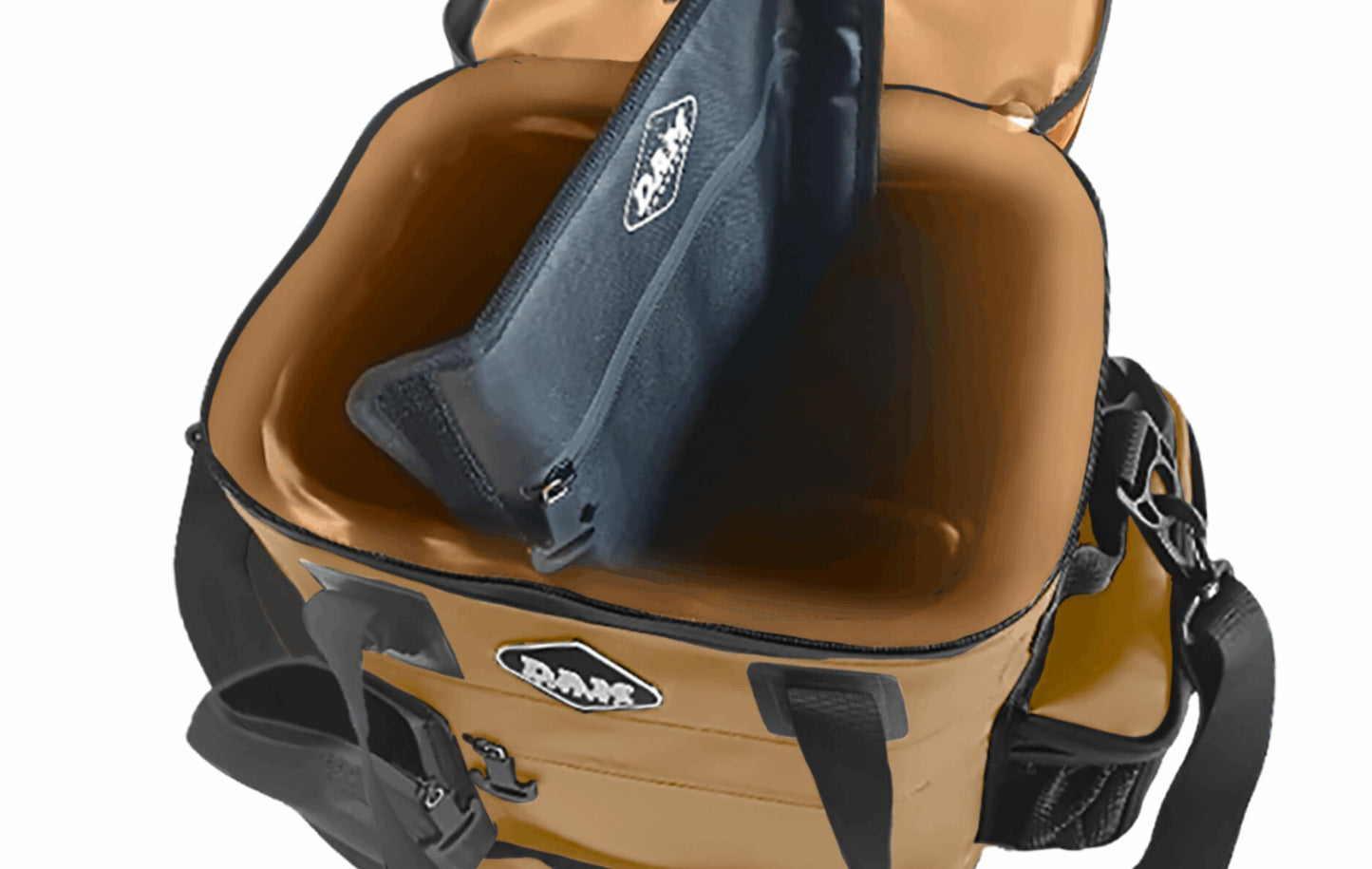 DAM Coolers SOFTCOOL 20 Soft Sided Cooler Backpack – Leakproof Insulated Cooler Bag, 22 Can / 26L Portable Ice Chest with Quick-Access Hatch for Beach, Camping, Fishing & Travel (Sudan Tan)