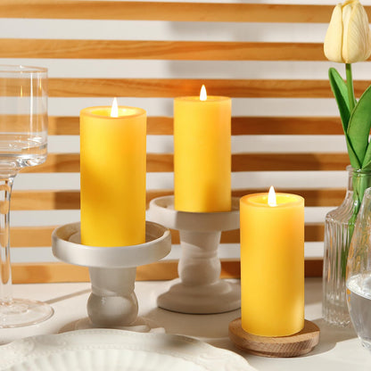 6 Pack Natural Beeswax Pillar Candles,100% Pure Beeswax Candles-210 Hours Long Burning,Organic Bees Wax Candles for Home,Emergency,Prayer,Parties,Unscented Dripless Smokeless Beeswax Candle Bulk 2x4in