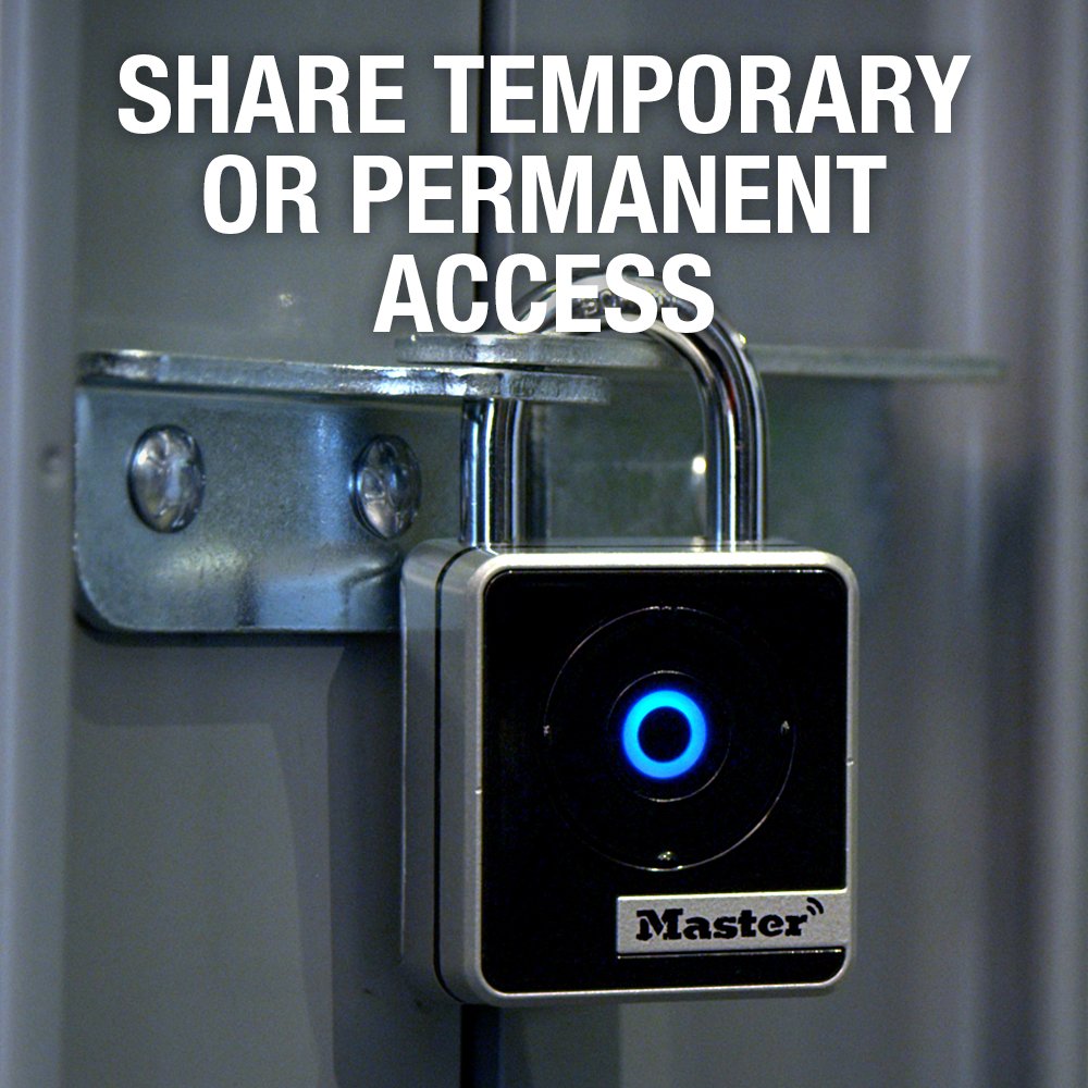 Master Lock Bluetooth Indoor Padlock with Easy Backup Keypad Entry 4400D