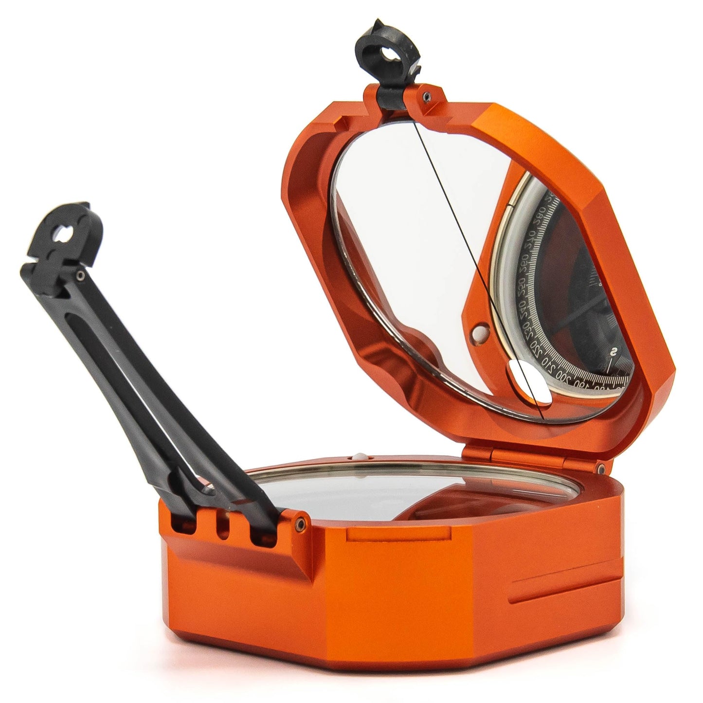 Brunton Standard Transit, Azimuth (0–360°), Orange - Professional Pocket Transit with Clinometer