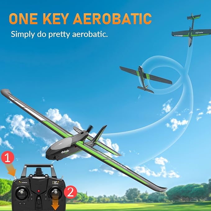 VOLANTEXRC New Version RC PlaneRemote Control Airplane for Adults4-Channel RC Plane with Durable Foam Construction3 Flight ModesOne-Key StuntsComprehensive Accessories Kit23.6*18.1 inchesRTF