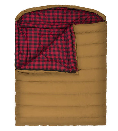 Teton Canvas Mammoth, 20 Degree Double Sleeping Bag, A Warm Bag The Whole Family can Enjoy. Great for Camping, Hunting and Base Camp. Compression Sack Included