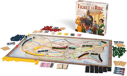 Asmodee Ticket to Ride Board Game (2025 Refresh) - A Cross-Country Train Adventure for Friends and Family Strategy Game for Kids &amp Adults Ages 8+ 2-5 Players 30-60 Minute Playtime
