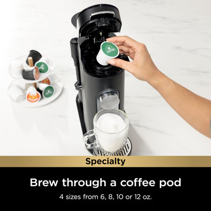 Ninja Pod & Grounds Specialty Single-Serve Coffee Maker bundled with the Blast Portable Blender, Cordless, 18oz. Vessel, Personal Blender for Shakes & Smoothies, Leakproof-Lid & Sip Spout