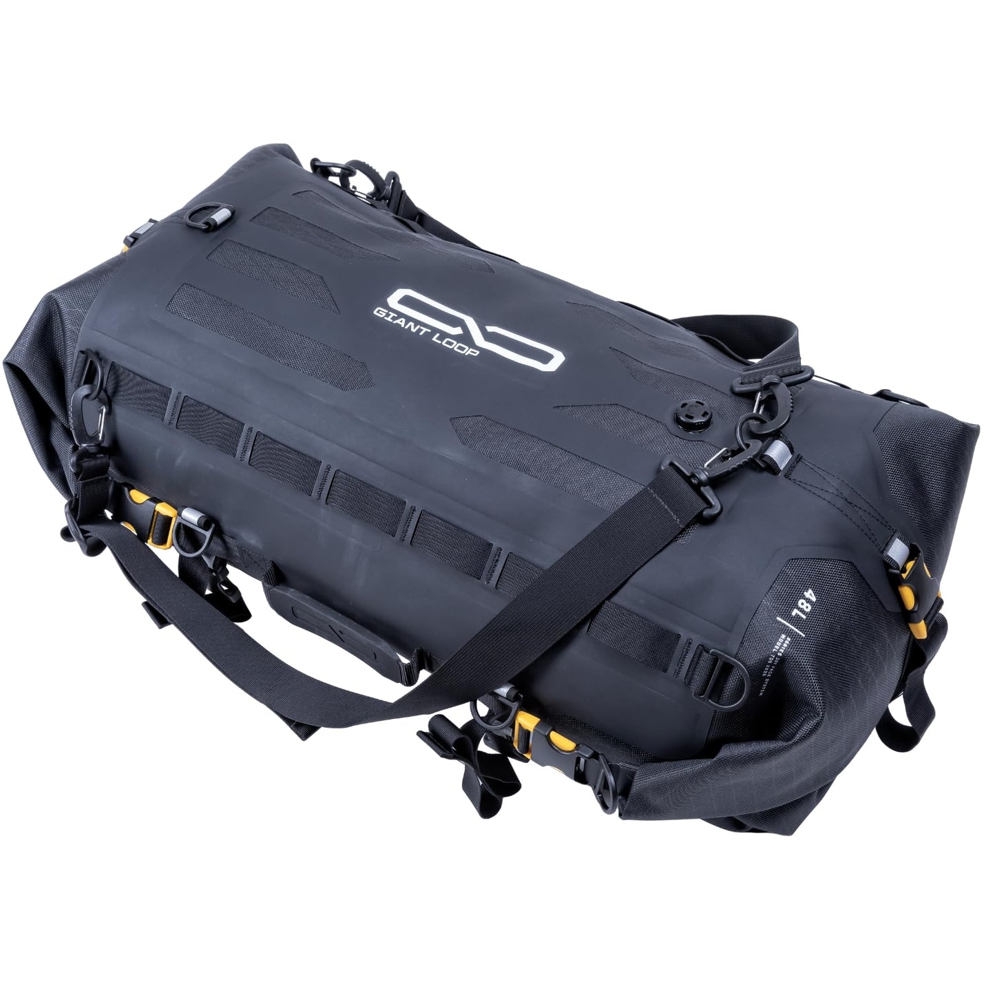 Giant Loop Tillamook Dry Bag, Waterproof Motorbike Luggage, Ideal for Fly and Ride Trips, 48-Liters Storage, Fits Any Large Motorcycle, UTVs, ATVs & Overlander (Black)