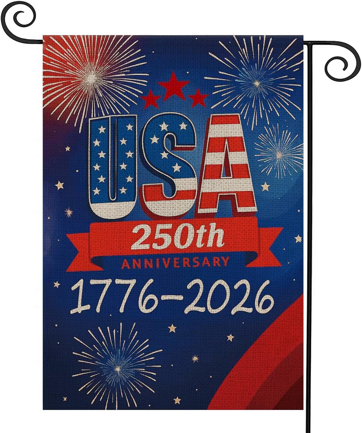250th Anniversary USA Garden Flag - Double-Sided Waterproof Design | 12x18 Inch Patriotic Decor