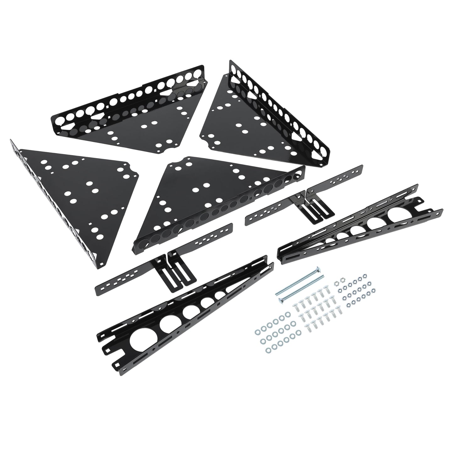 ALMULOO RV Heavy Duty Bumper-Mounted Cargo Carrier and Generator Carrier Tray Assembly with 200 LB Load Rating for Campers Trailers 15 LB Weight