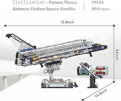 JMBricklayer Space Shuttle Building Sets for Adult Airplane Spaceship Space Toys for Kids Teens Gifts for adults Boys Girls 8 9 10 11 12 13 14+ Collectible Display Model with Adjustable Stand 70122