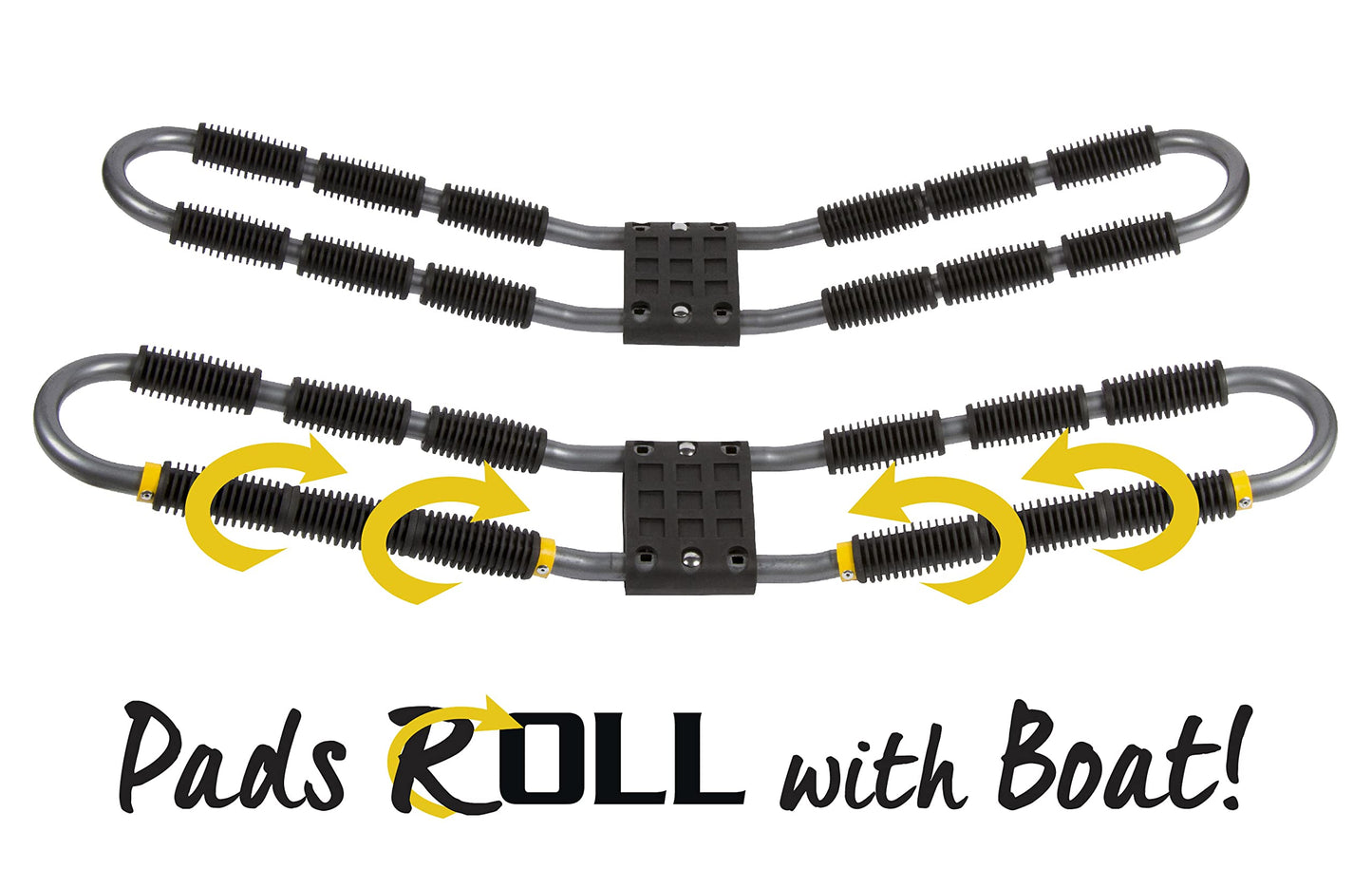 Suspenz Kayak Roof Rack with Tie Down Straps, EZ Roller V-Rack Car Top Carrier Mount for Kayak Canoe SUP (44-0166)