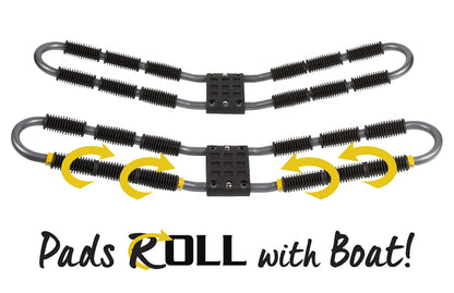 Suspenz Kayak Roof Rack with Tie Down Straps, EZ Roller V-Rack Car Top Carrier Mount for Kayak Canoe SUP (44-0166)