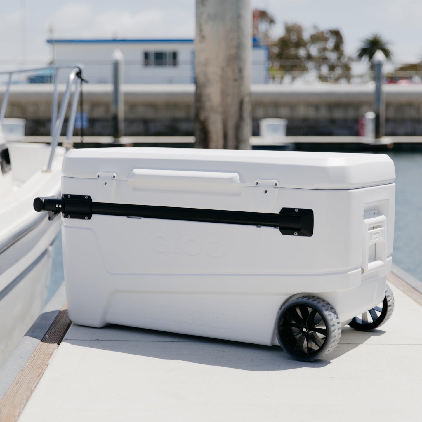Igloo MaxCold Glide Coolers 110 QT, Insulated Portable Rolling Cooler with Soft Ride Wheels, 168 Can Capacity, Leak-Proof, 5-day Ice Retention