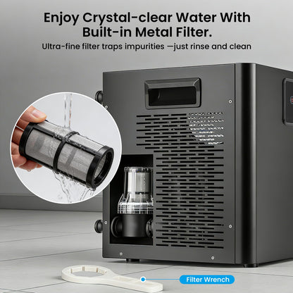 BAOSHISHAN Cold Plunge Chiller 1/3 HP for Ice Bath Tubs, with Built-in Filter & Pump, Easy Setup with Insulated Hoses, Ideal for Ice Bath Cold Therapy Muscle Recovery 110V