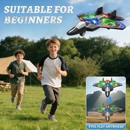 Foam Remote Control Airplanes with 3 Batteries RC Planes for Kids Adults 8-16 RC Airplane Fighter Jet with Light 360° Flip Fighter Jet Toys Stunt Roll Airplane Toy Gifts for Kids Boys