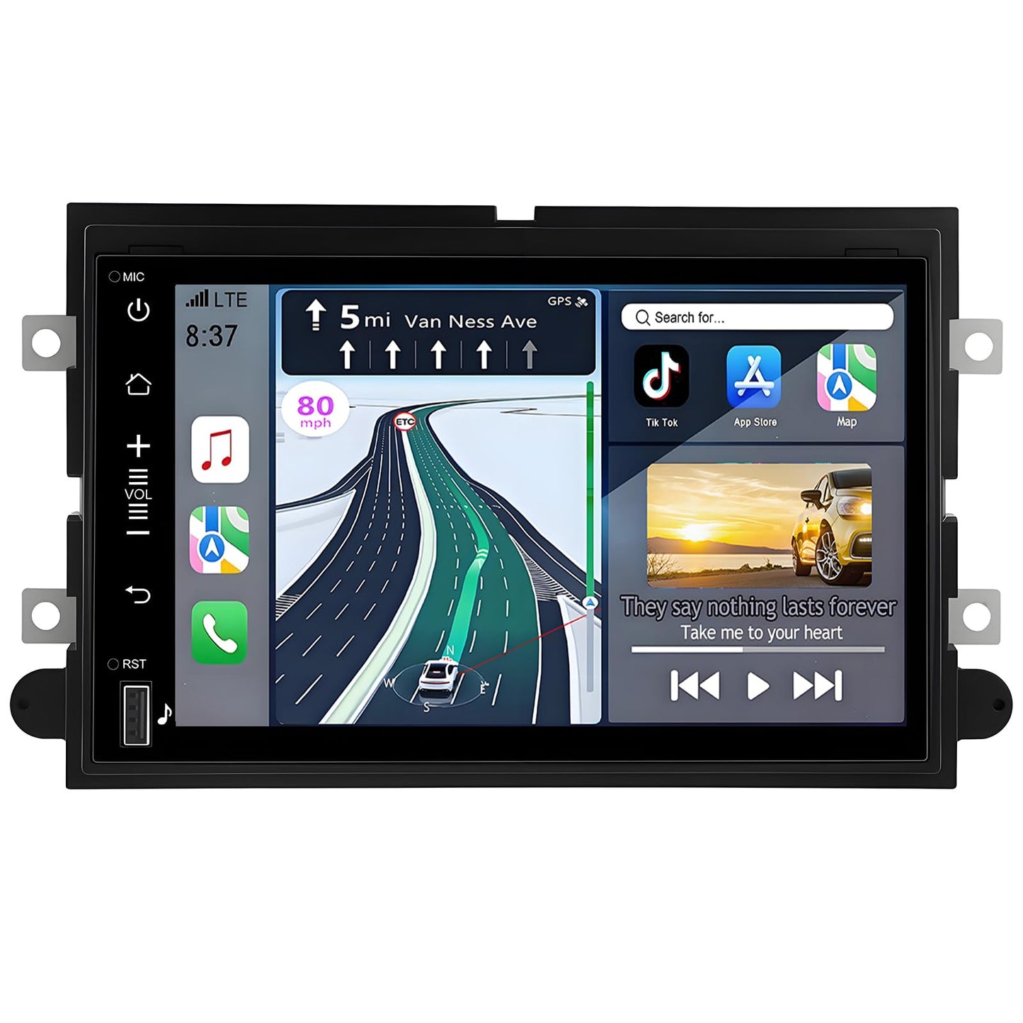 for Ford F150 Radio Upgrade 2004-2008: 7 Inch Touchscreen Car Stereo with Wireless CarPlay Android Auto - 8 Core 4G+64G GPS Navigation Head Unit with Bluetooth WiFi