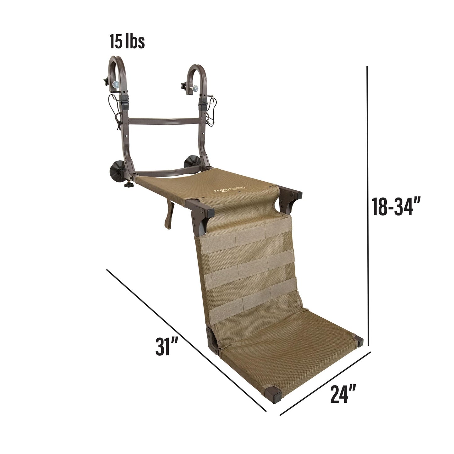 Momarsh Ramp Stand | Foldable Dog Ladder Platform for Waterfowl Hunting Training | Adjustable Pet Trainer Stand | Duck Retriever Instruction Blind | Portable Dura-Mesh Timber or Boat System