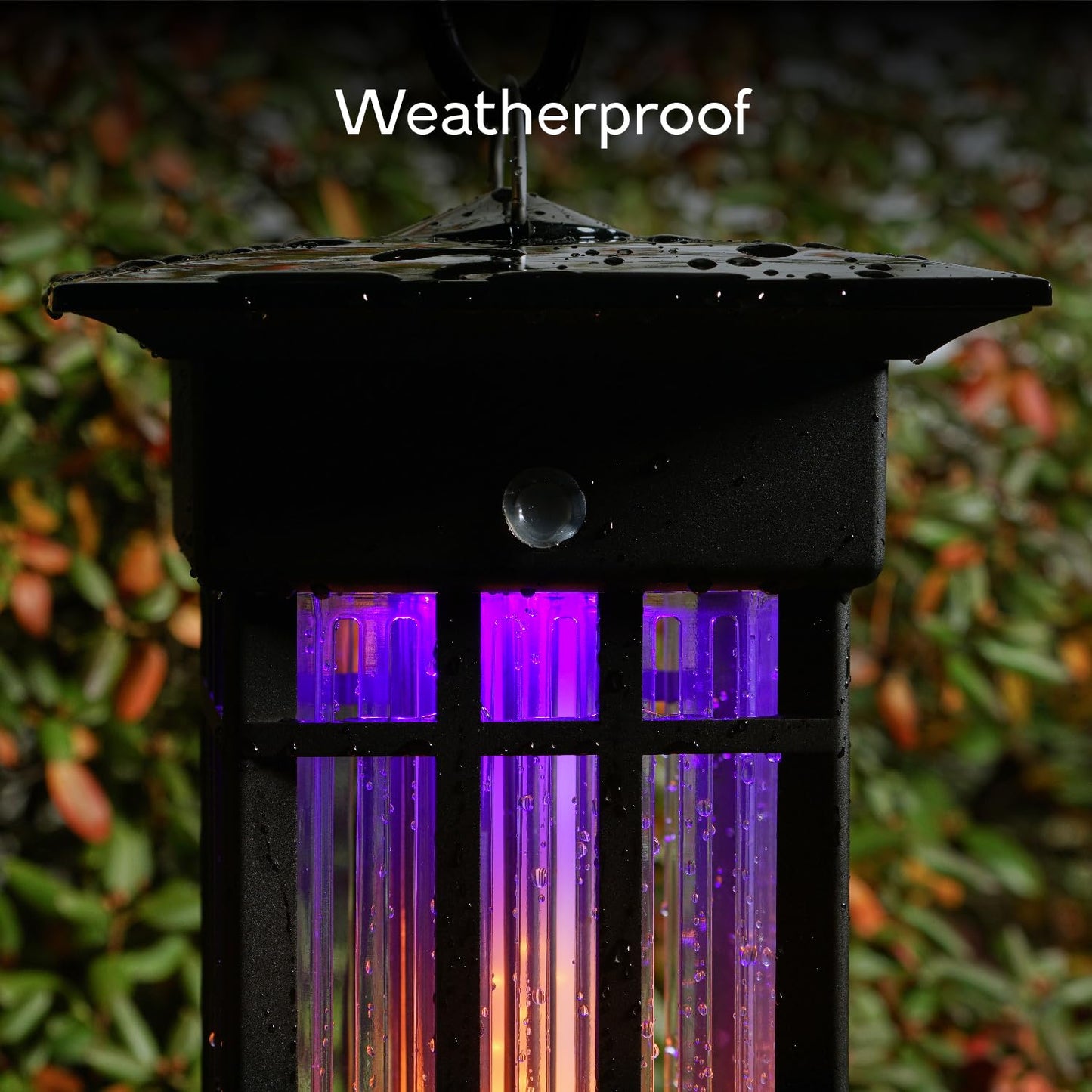 PIC Decorative Flame Effect Bug Zapper Lantern, Flying Insect Trap, 2 Acre Coverage, Outdoor Bug Zapper, Dusk-Til-Dawn Sensor, UV Light, Weatherproof