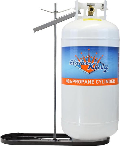 Flame King Dual RV Propane Tank Cylinder Rack - Holds 40lb Tanks for RVs and Trailers | KT40MNT