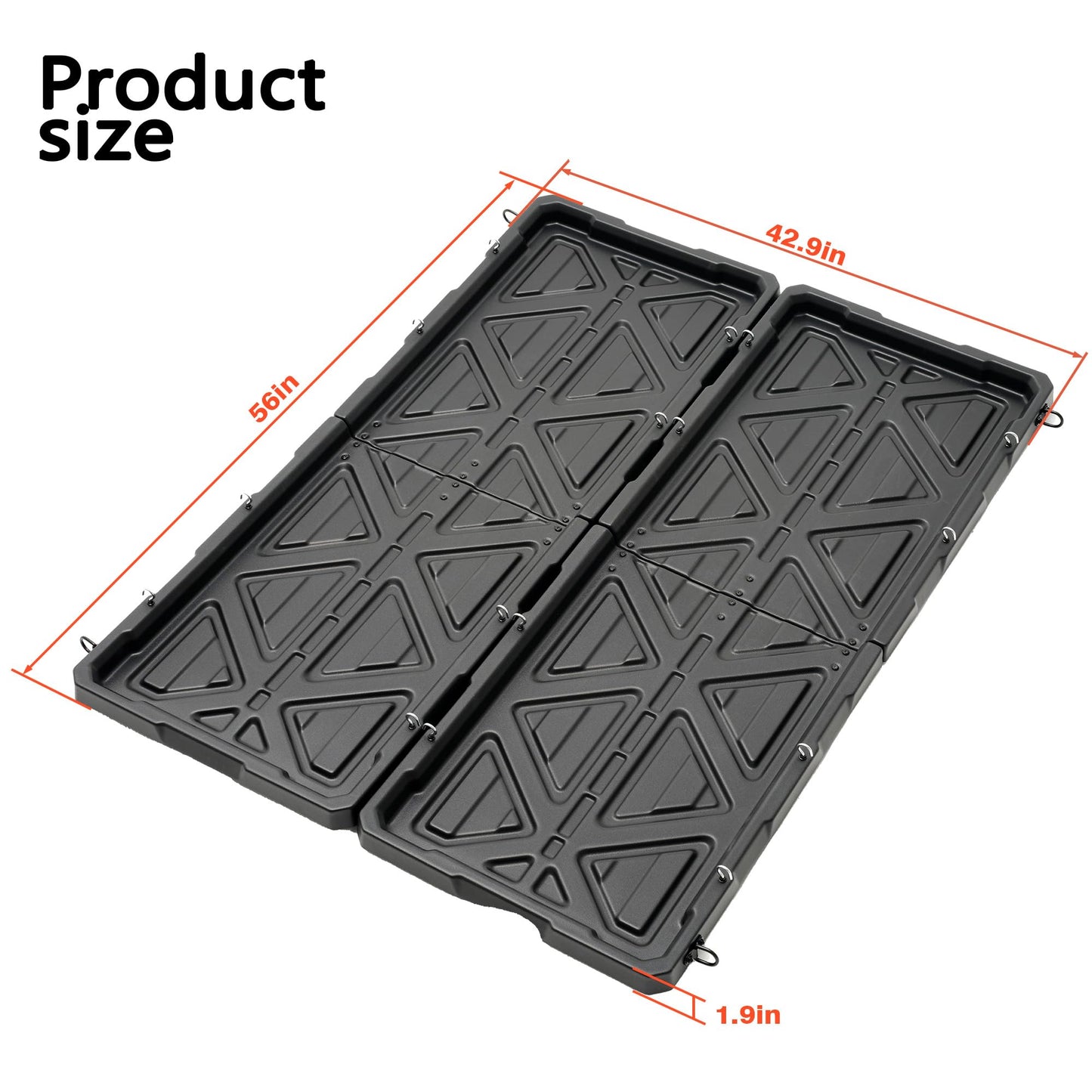 KOKSHELY Truck Bed Slide Out Cargo Tray, 56" L x 42.9" W Size Slide-Out Truck Bed Organizer Tray for 5’+Long Beds, Sliding Truck Organizers and Storage Tray with Open Hooks & Elastic Cargo Net