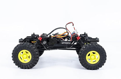 HOBBYPLUS Helidirect 1/18 RC Crawler - CR18P PRO Brushless Juice Up 4x4 RTR w HBW Electronics 2.4GHz 4CH TX 3S Lipo Battery - Remote Control Car 1/18 RC Rock Crawler 4WD Off-Road for Adults - Yellow