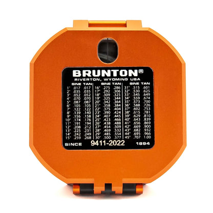 Brunton Standard Transit, Azimuth (0–360°), Orange - Professional Pocket Transit with Clinometer