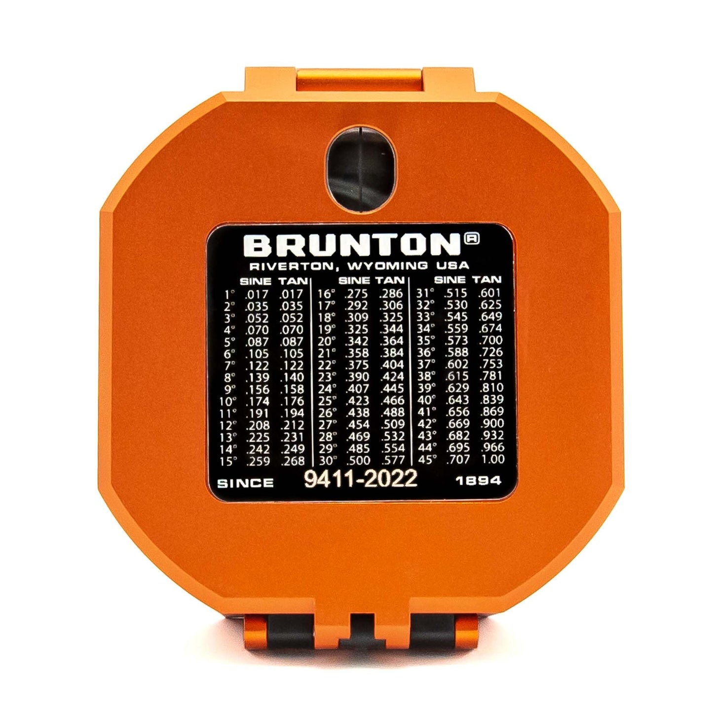 Brunton Standard Transit, Azimuth (0–360°), Orange - Professional Pocket Transit with Clinometer