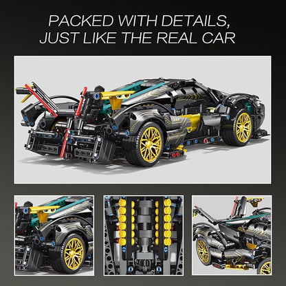 Technic Sports Car Building Blocks Toys Boys or Adults Kits 1:14 MOC Lambo V12 Building Set Speed Champions Raceing Car Model Vehicle Set for 10 12 14+ Year Boys(1012pcs)