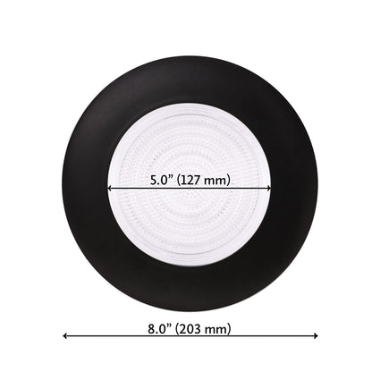PROCURU 6-Inch Shower Trim, Oil-Rubbed Bronze, Metal with Fresnel Glass, Model B6FLRB, Wet Location, 1-Pack