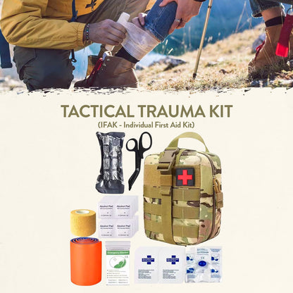 TacPreps 72 Hour Survival Kit, 45L Bug Out Bag with Emergency Food, Water Filter, First Aid Kit, Shelter and Survival Tools