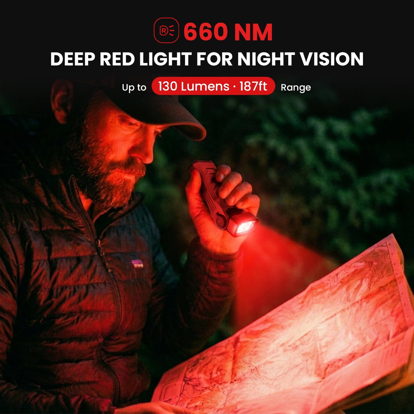 sofirn ST2 Multi-Light Rechargeable Flashlight, 3000 Lumens White Light with 660nm Red & 365nm UV, USB-C Charging, 90° Rotating Head, Magnetic Tail & Large Clip, IPX6 Waterproof for Work & Outdoor
