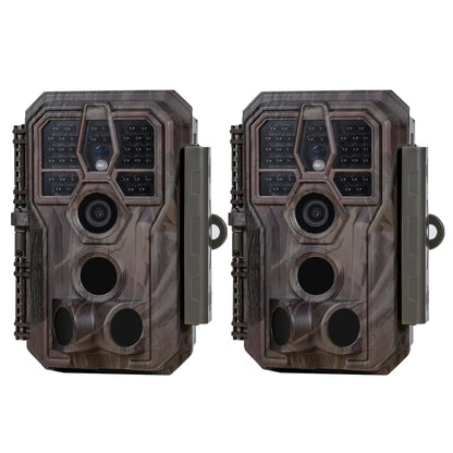 GardePro E5S 2-Pack Trail Camera (Non-Cellular, Non-WiFi), 64MP Photo & 1296P HD Video, 0.1s Trigger, 100ft No-Glow Night Vision, Motion Activated Wildlife Camera