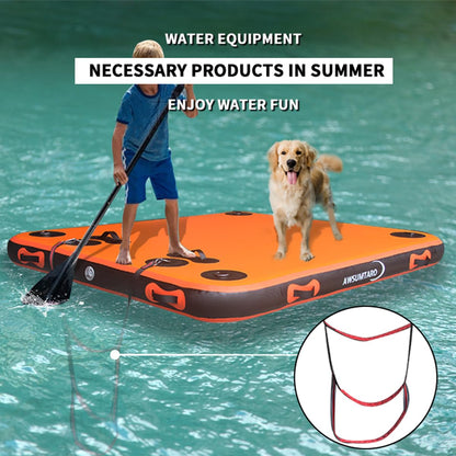Inflatable Floating Platform，Inflatable Floating Dock，Multi-Scene Water Floating Platform，Suitable for Rivers, Lakes, seasides, Swimming Pools;