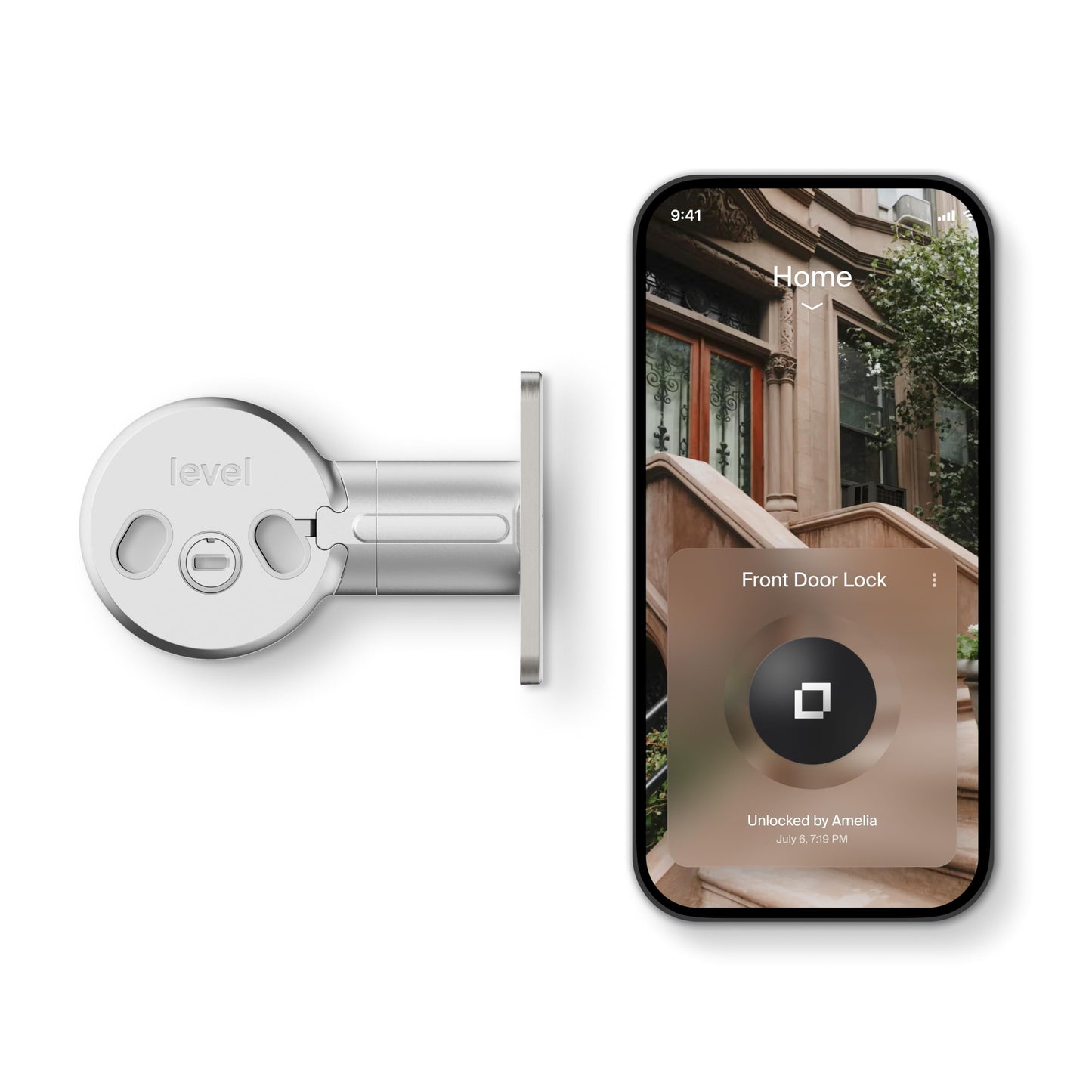 Level Bolt Smart Deadbolt - Make Your Lock Smart Without Changing Keys or Hardware - Matter-Over-Thread - Keyless & Remote Access via Apple, Alexa, Google Home, SmartThings