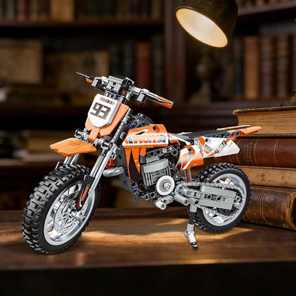 Motorcycle Building Blocks Set Technic Motorcycle 1:8 Scale Collectible Model Kit STEM Building Toy Bricks Set for Boys Teens Adults Display Gift for Motorcycle Fans (434 PCS)