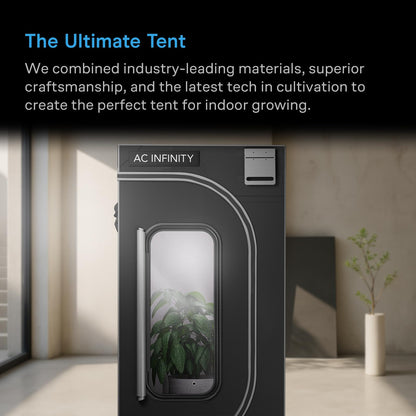 AC Infinity CLOUDLAB 894, Advance Grow Tent 8x4, Thickest 1" Poles, 2000D Mylar Canvas, Lab-Tested Highest Reflectivity, Largest Zipper Window, Controller Mount Plate, 96" x 48" x 80" Indoor Growing