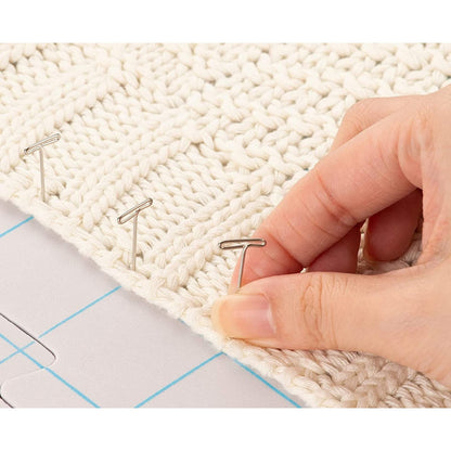 Juvale Foam Blocking Pad Set for Knitting & Crochet - 9-Pack 12.5 x 12.5 in, 0.7-in Thick, Blue - with 200 T-Pins & Storage Bag - Yarn Blocking Kit for Knitting & Crochet