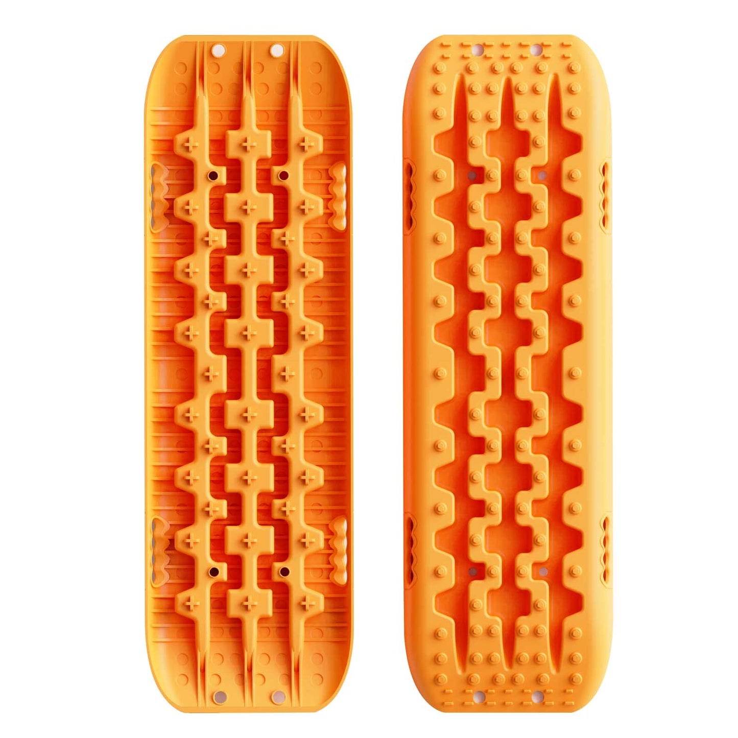 ALL-TOP Recovery Traction Boards, 2PCS, Reinforced Off Road Bendable Tire Friction Tracks (3rd Gen, Orange)
