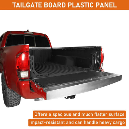 Hooke Road Tacoma Tailgate Panel Flat Cover Protector for 2005-2023 Toyota Tacoma 2nd 3rd Gen, Tail Gate Pad Camping Table, Food-Safe Plastic Cutting Board