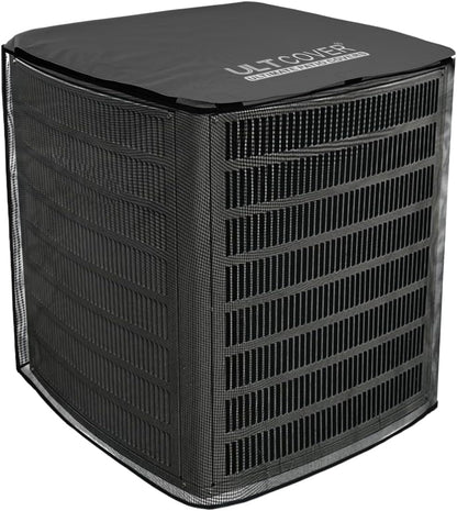ULTCOVER Air Conditioner Defender Cover - 2 in 1 Full Mesh & Waterproof Fabric | 30W x 30D x 32H Inch, Black